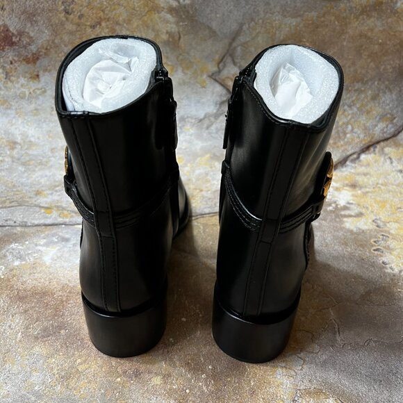 Tory Burch Miller 45MM Leather Ankle Bootie, Perfect Black Size 5 NWB - Picture 4 of 7